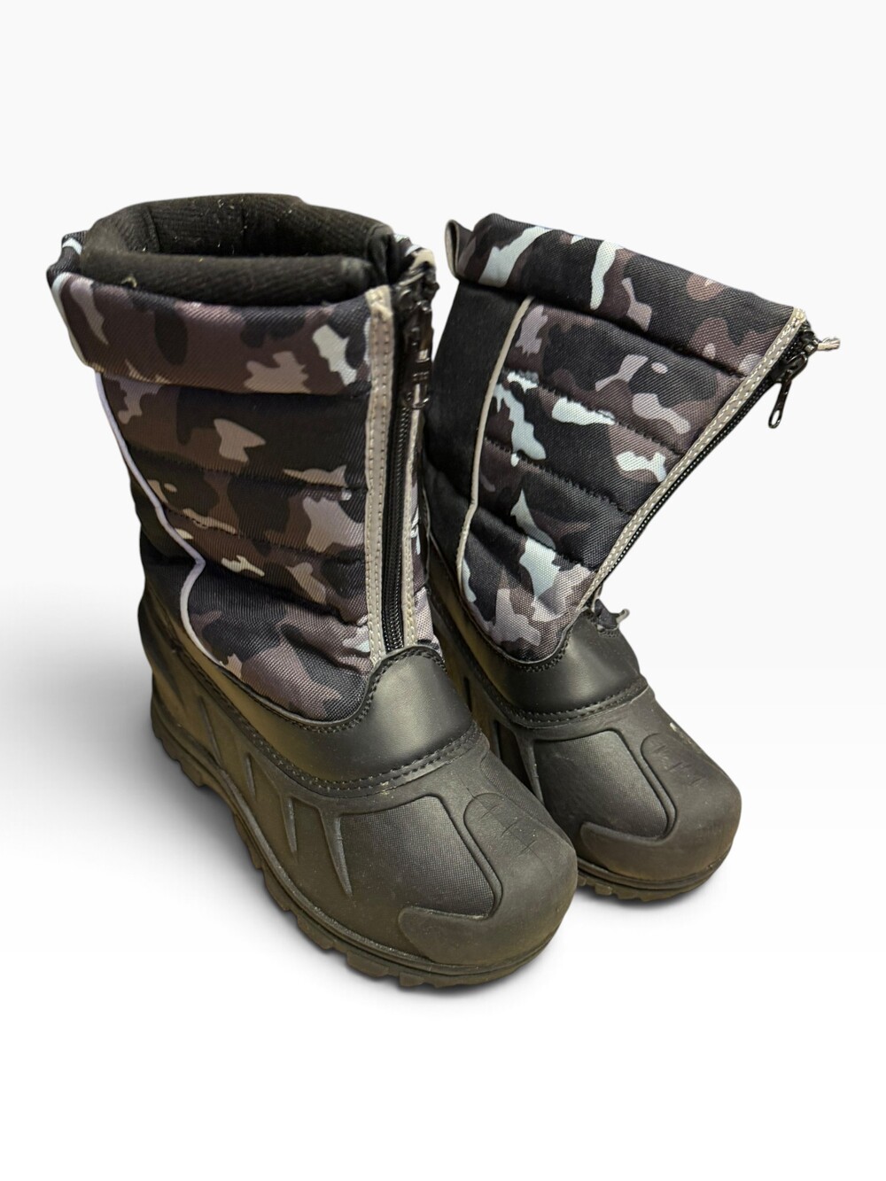Children's Snow Boots Size 3 Camouflage Pattern Winter Waterproof
